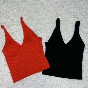 Red and black tank top